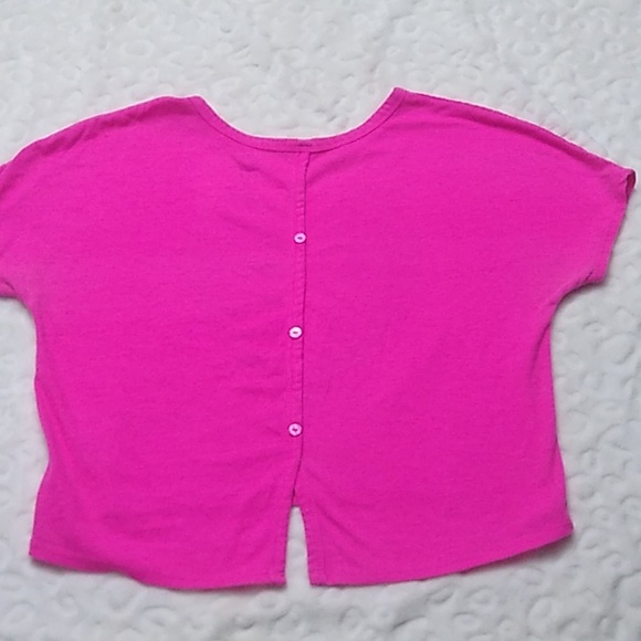 🖤 Girls 'It Girl' Pink Top Size 14 With Sequins and Button Details on Back - Picture 4 of 4